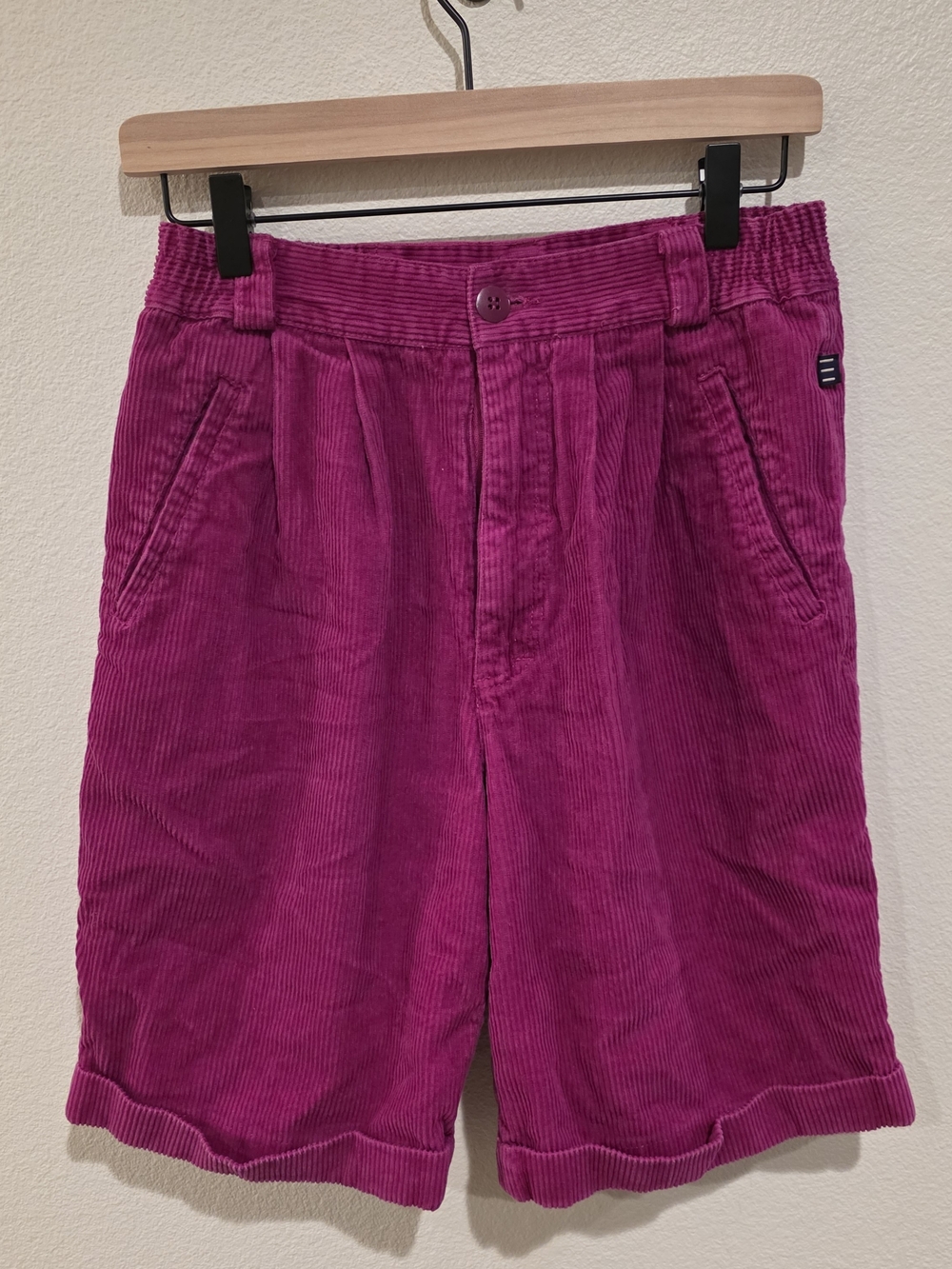 Vintage Esprit Women's Magenta Corduroy Bermuda Shorts